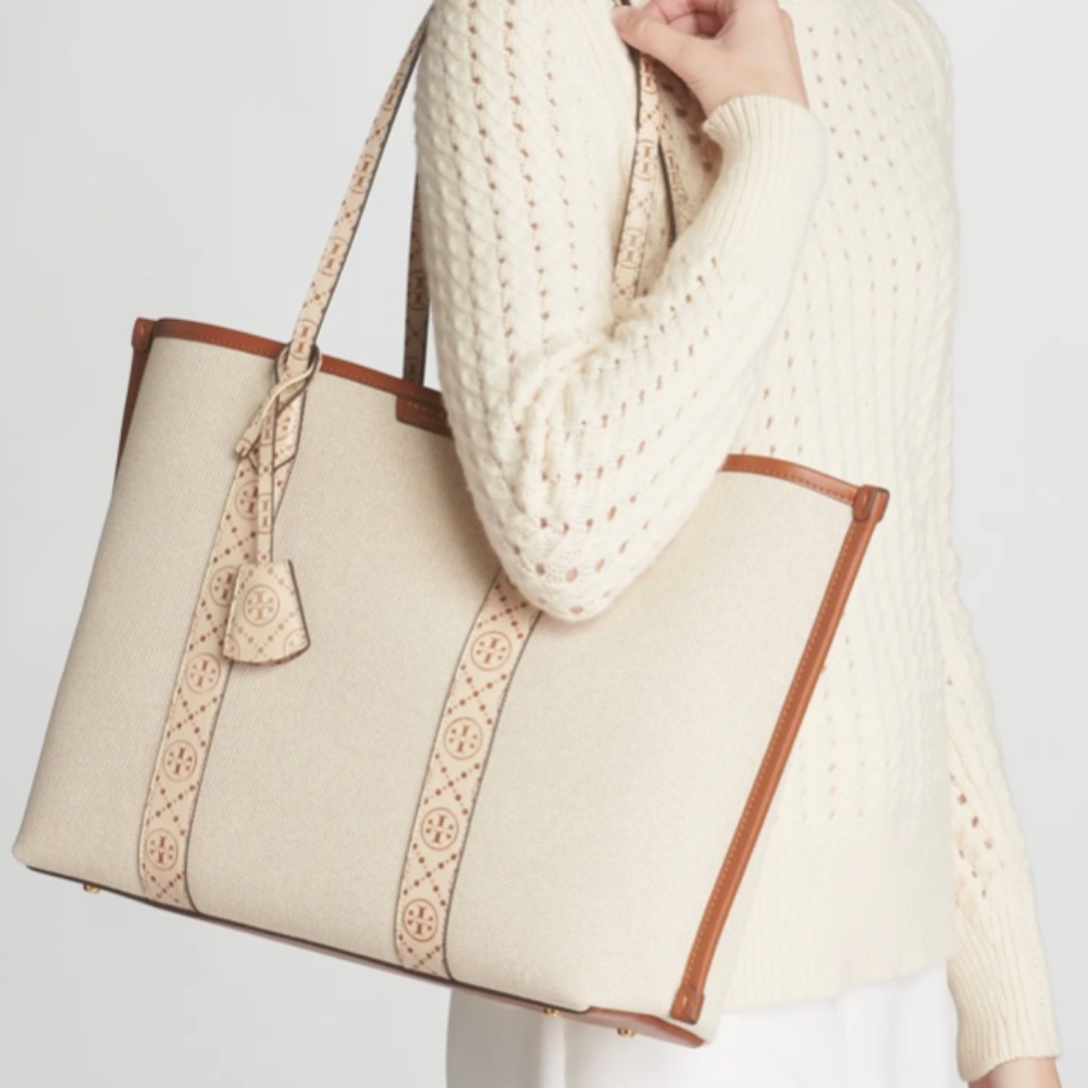 Perry Canvas Triple-Compartment Tote